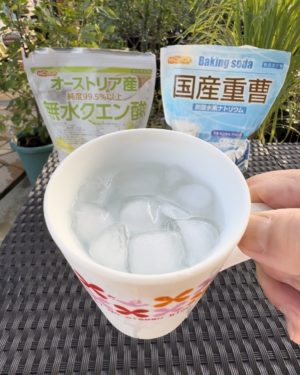 重曹クエン酸水の材料|重曹・クエン酸・水を用意する