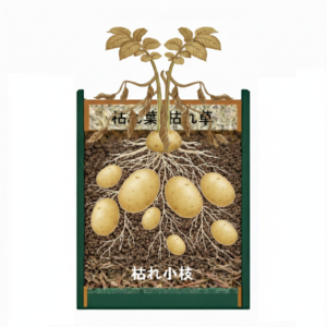 芽カキ２本残しの収穫例