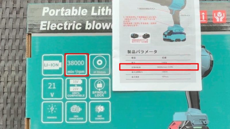 78,200回転と38,000回転