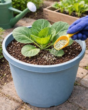 キャベツ苗２週間後追肥